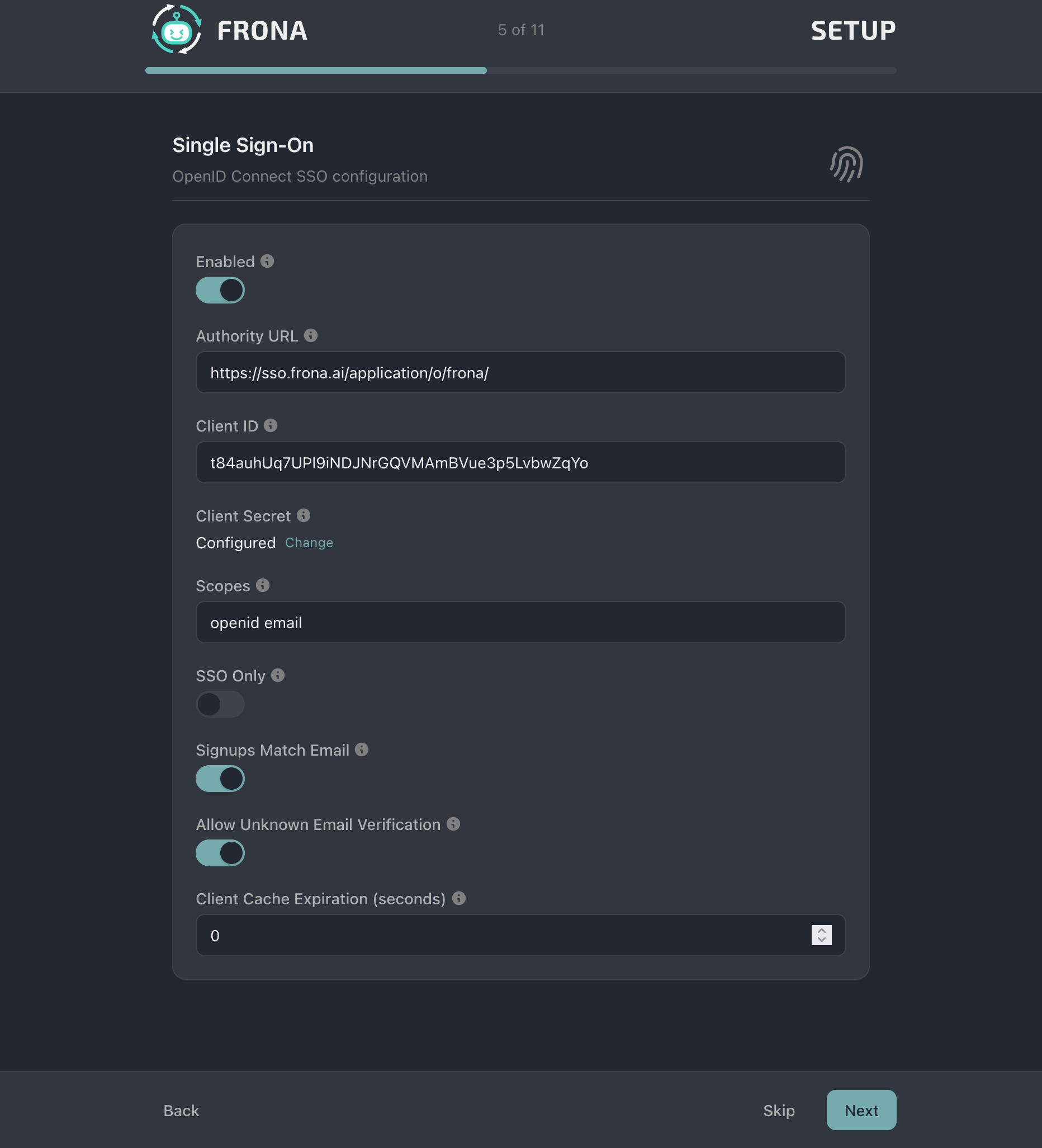 Setup SSO